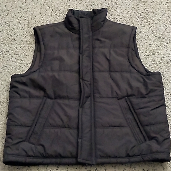 Sonoma Men's Brown Full-Zip Button Puffer Vest Jacket XLarge - Picture 1 of 5